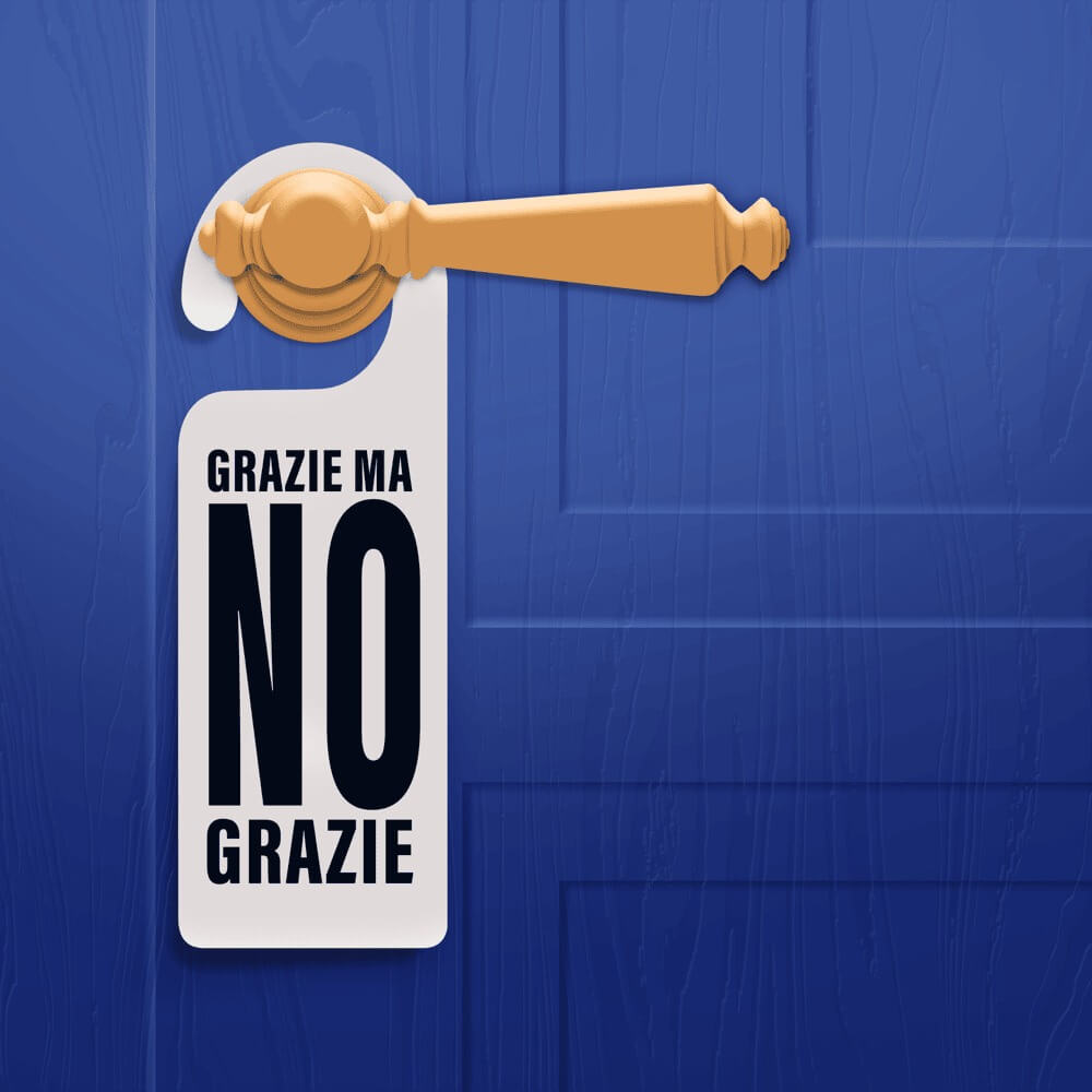 grazie ma no grazie